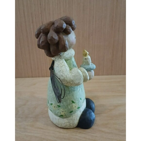 Prayer Angel of Courage Holding Candle Resin Figurine "I said a prayer for you" - Picture 4 of 8